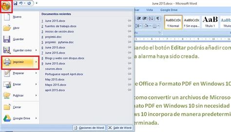 Como convertir documentos de Office a Formato PDF en ...