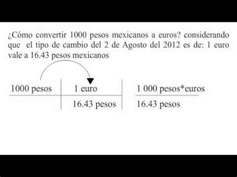 ¿Cómo convertir pesos mexicanos a euros?   YouTube