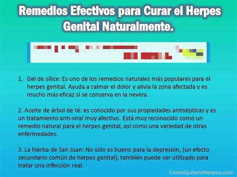 Como Curar el Herpes Genital Medicina Natural   3 Remedios ...