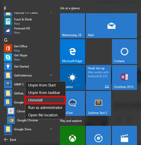 Cómo desinstalar programas en Windows 10