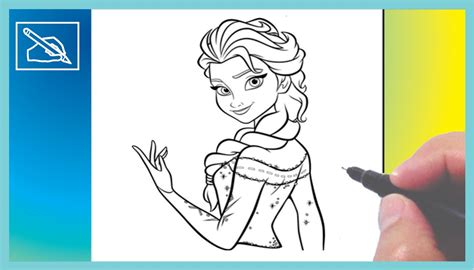 Cómo Dibujar a Elsa De Frozen   Drawing Elsa Frozen Disney ...