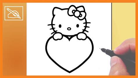 Cómo Dibujar a Kitty Con Corazón 2   Drawing Kitty With ...