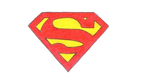 Como dibujar el logo de Superman paso a paso  símbolo ...