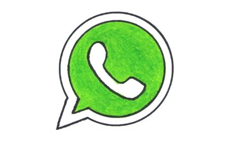 Como dibujar el logo de WhatsApp paso a paso  símbolo ...