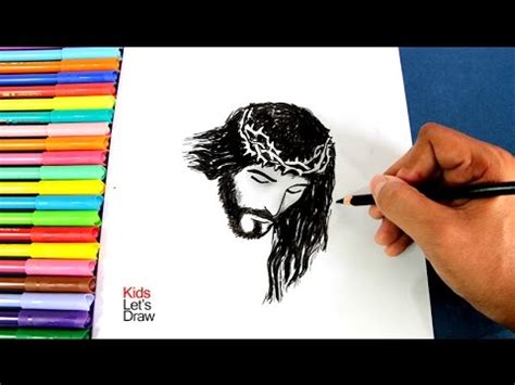 Cómo dibujar el rostro de Jesús crucificado  fácil  | How ...