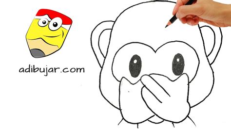 Cómo dibujar emojis: Mono/chango que se tapa la boca   How ...