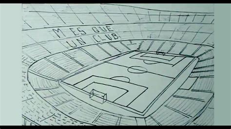 Cómo dibujar fácil el estadio de fútbol Camp Nou Barcelona ...