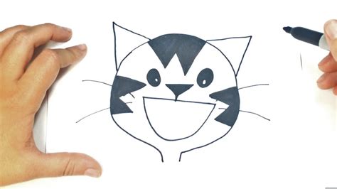 Cómo dibujar la cara de un Gato paso a paso | Dibujo fácil ...
