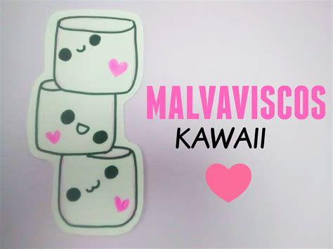 Como dibujar  Malvaviscos Kawaii ~Bombones kawaii ♥   YouTube