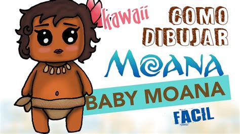 Como dibujar Moana bebe kawaii/ Dibujo fácil para niños ...