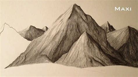 Cómo dibujar montañas a lápiz paso a paso, cómo aprender a ...
