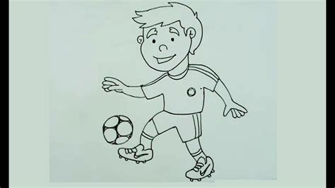 Cómo dibujar paso a paso un niño jugando fútbol   YouTube