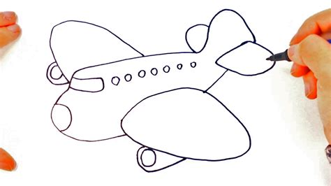 Cómo dibujar un Avión para niños | Dibujo de Avión paso a ...