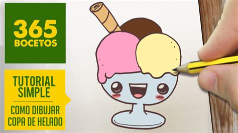 COMO DIBUJAR UN COPA DE HELADO KAWAII PASO A PASO ...