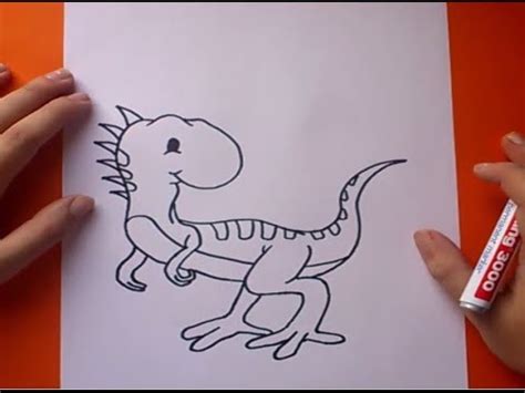 Como dibujar un dinosaurio paso a paso 7 | How to draw a ...