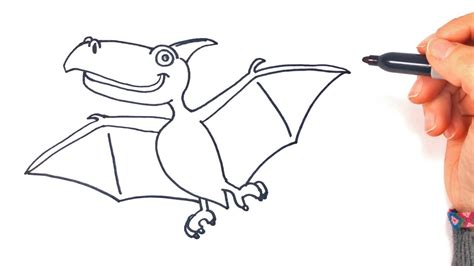 Cómo dibujar un Dinosaurio Volador paso a paso y fácil ...