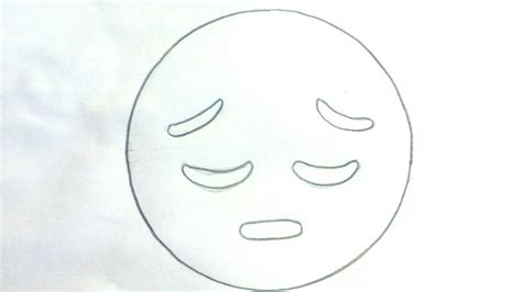 Cómo dibujar un Emoji Triste para niños | Dibujo de Emoji ...