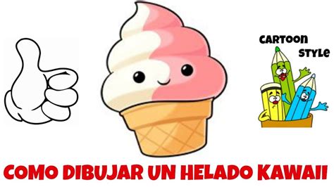 Como Dibujar un Helado Kawaii   How to Draw a Kawaii Ice ...