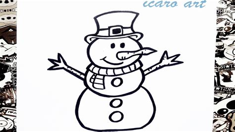 Como dibujar un muñeco de nieve | how to draw a snowman ...