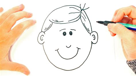 Cómo dibujar un Niño paso a paso | Dibujo fácil de Cara de ...