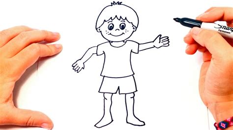 Cómo dibujar un Niño paso a paso | Dibujo fácil de Niño ...