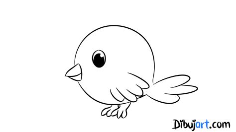 Cómo dibujar un Pájaro tierno | dibujart.com