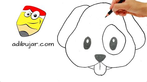 Cómo dibujar un perro emoji de Whatsapp a lápiz . Dibujos ...