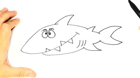 Cómo dibujar un Tiburón para niños | Dibujo fácil de un ...