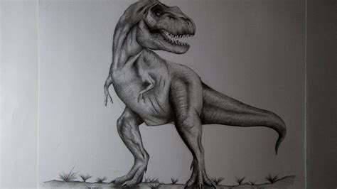 Cómo dibujar un Tiranosaurio Rex a lápiz paso a paso, cómo ...