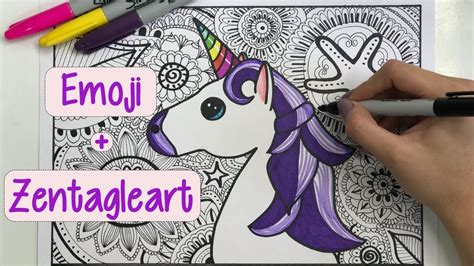 Cómo dibujar un unicornio Emoji / Fácil paso a paso   YouTube