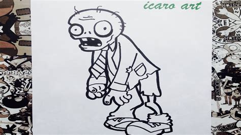 Como dibujar un zombie de plantas vs zombies | how to draw ...