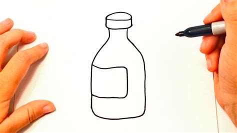 Cómo dibujar una Botella paso a paso | Dibujo fácil de ...