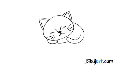 Cómo dibujar una Gato bebé tierno paso a paso #4 — Serie ...