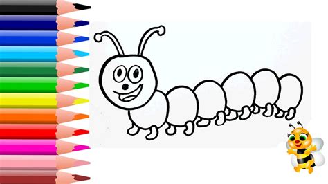Como Dibujar y colorear a Gusano   Dibujo infantil   YouTube