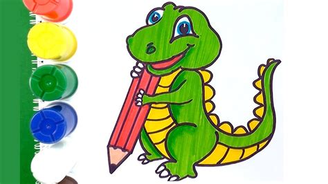 Como Dibujar y colorear Dinosaurio   YouTube