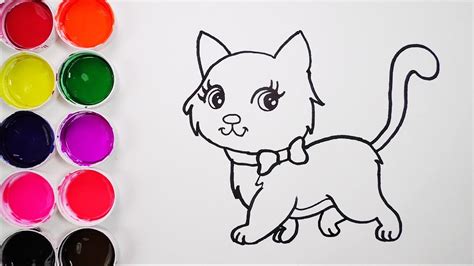 Como Dibujar y Colorear Un Gato de Arco Iris   Dibujos ...