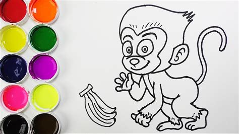 Como Dibujar y Colorear Un Mono de Arco Iris   Dibujos ...
