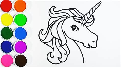 Cómo Dinujar y Colorear Unicornio de Arco Iris   Dibujos ...