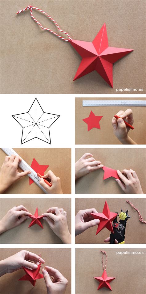 Cómo hacer estrellas de cartulina o papel grueso   PAPELISIMO
