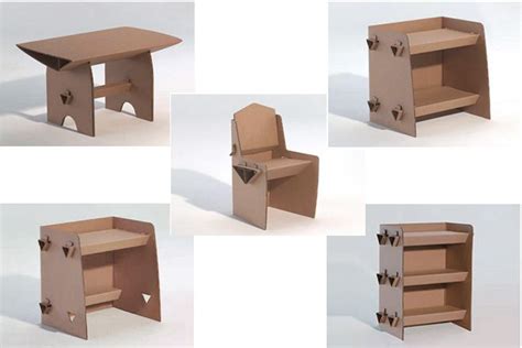 como hacer muebles de carton para casita de muñecas ...
