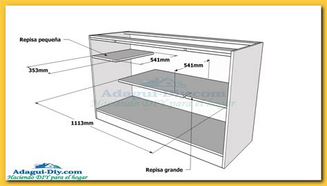 Como hacer muebles de cocina plano mueble bajo mesada de ...