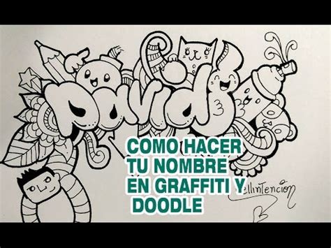COMO HACER TU NOMBRE en doodle art   DAVID   YouTube