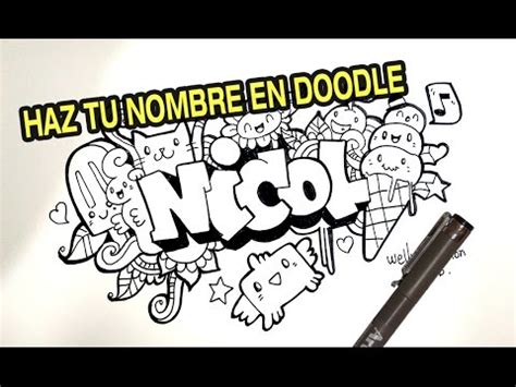 Como hacer tu nombre en Doodle Art   Nicol   Pedido de ...