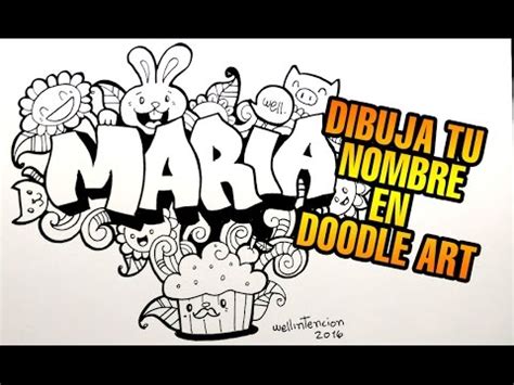 COMO HACER TU NOMBRE EN GRAFFITI DOODLE ART   MARIA   YouTube