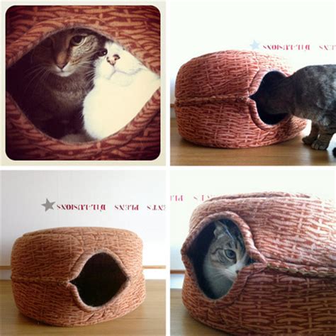 Cómo hacer una casa para gatos con cestas de Ikea ...
