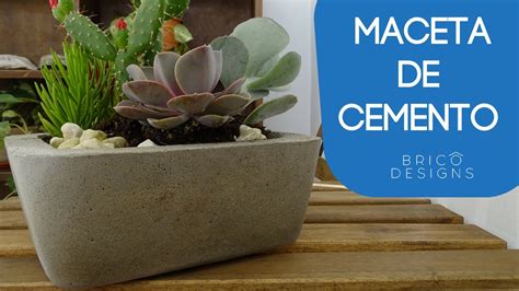 Como hacer una maceta de cemento | DIY concrete planter ...