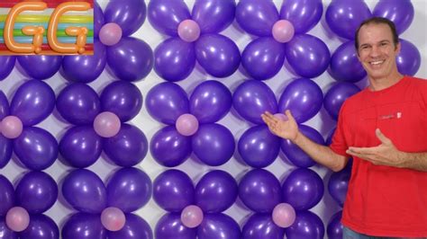 como hacer una pared de globos   decoracion con globos ...