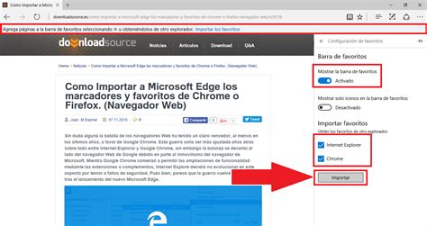 Como Importar a Microsoft Edge los marcadores y favoritos ...