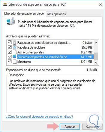 Cómo liberar espacio en disco duro Windows 10   Solvetic