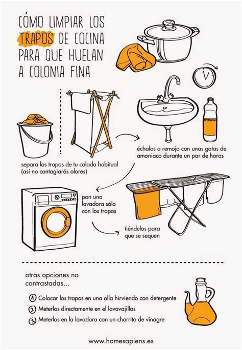 Cómo limpiar los trapos de cocina para que huelan ...